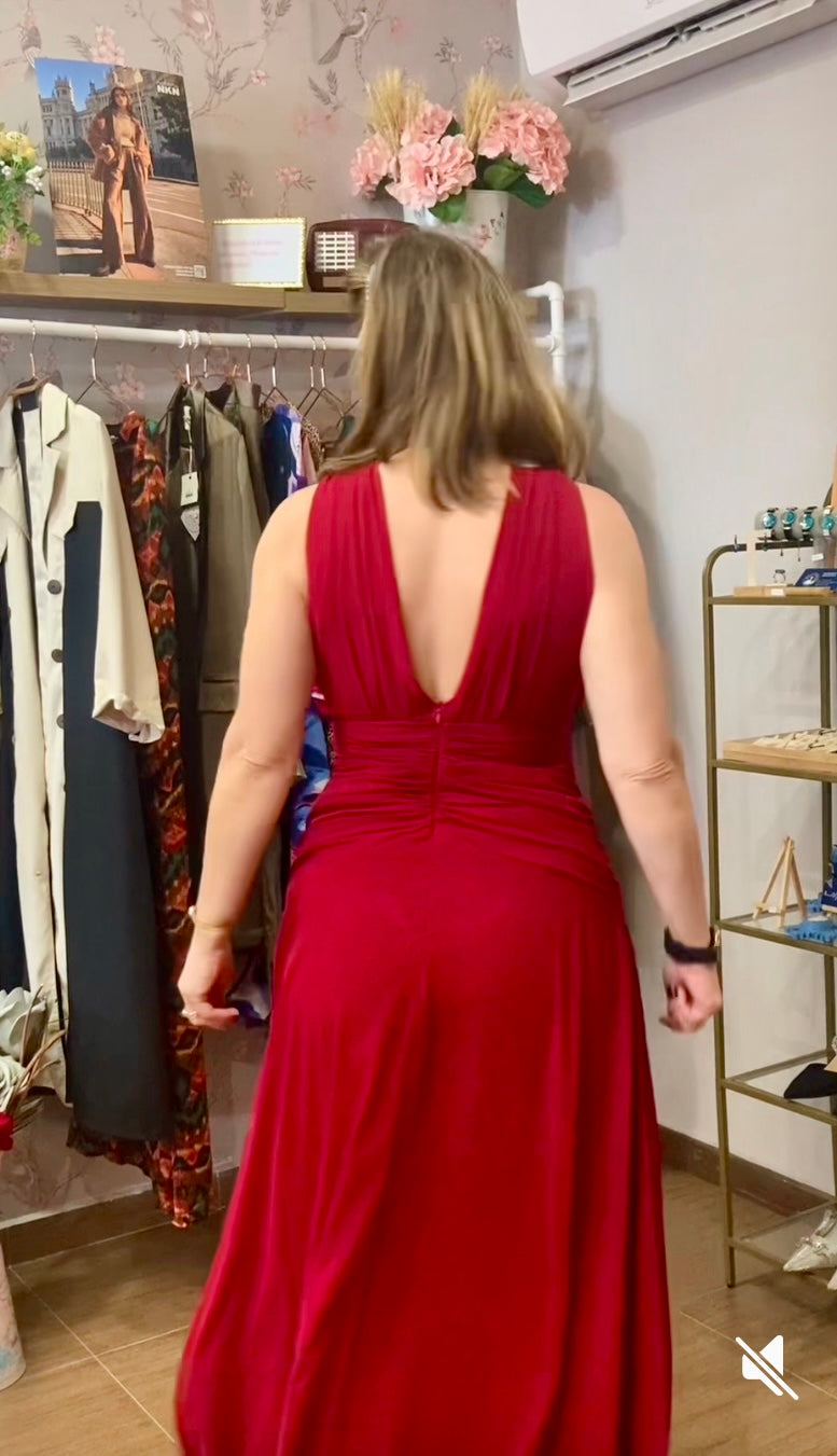 VESTIDO BURDEOS