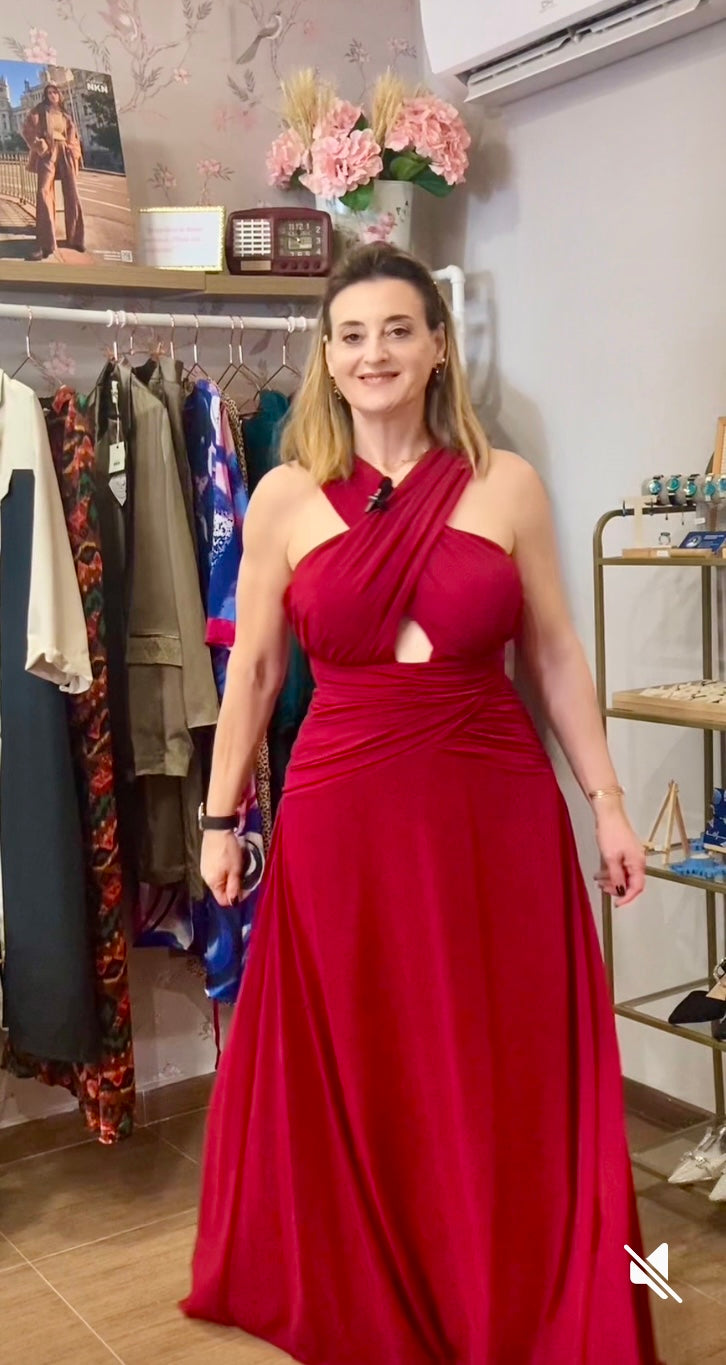 VESTIDO BURDEOS