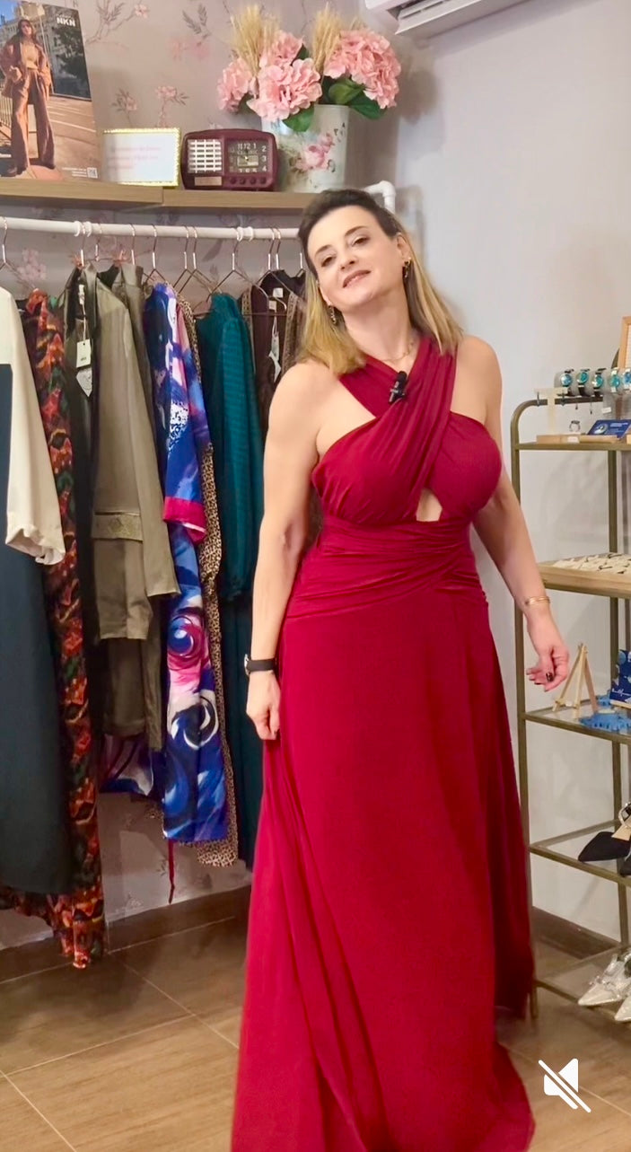 VESTIDO BURDEOS