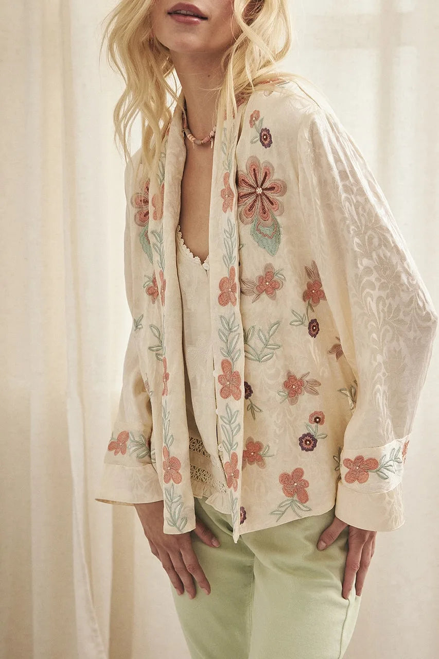 KIMONO CORTO FLORES