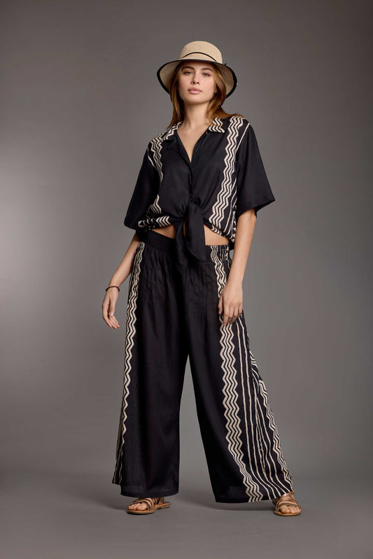 PANTALON NEGRO PALAZZO