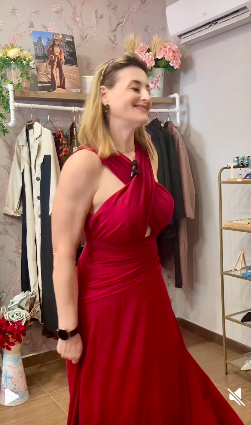 VESTIDO BURDEOS