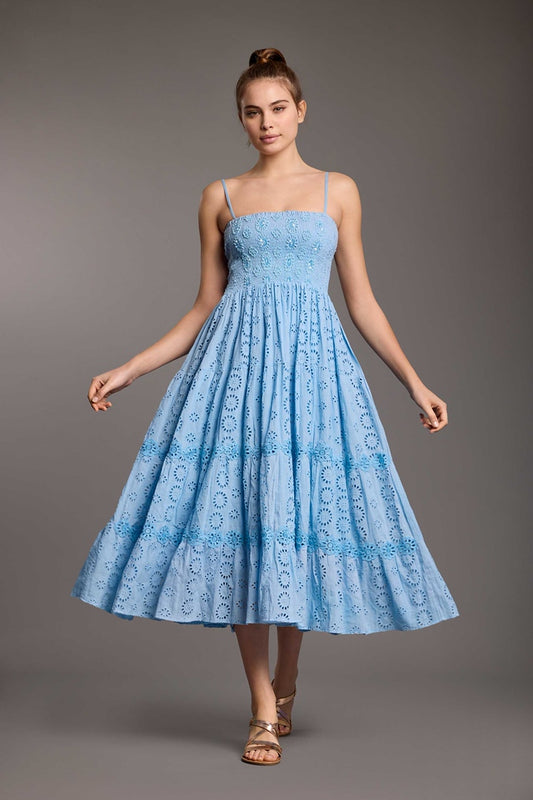 VESTIDO AZUL TIRANTES